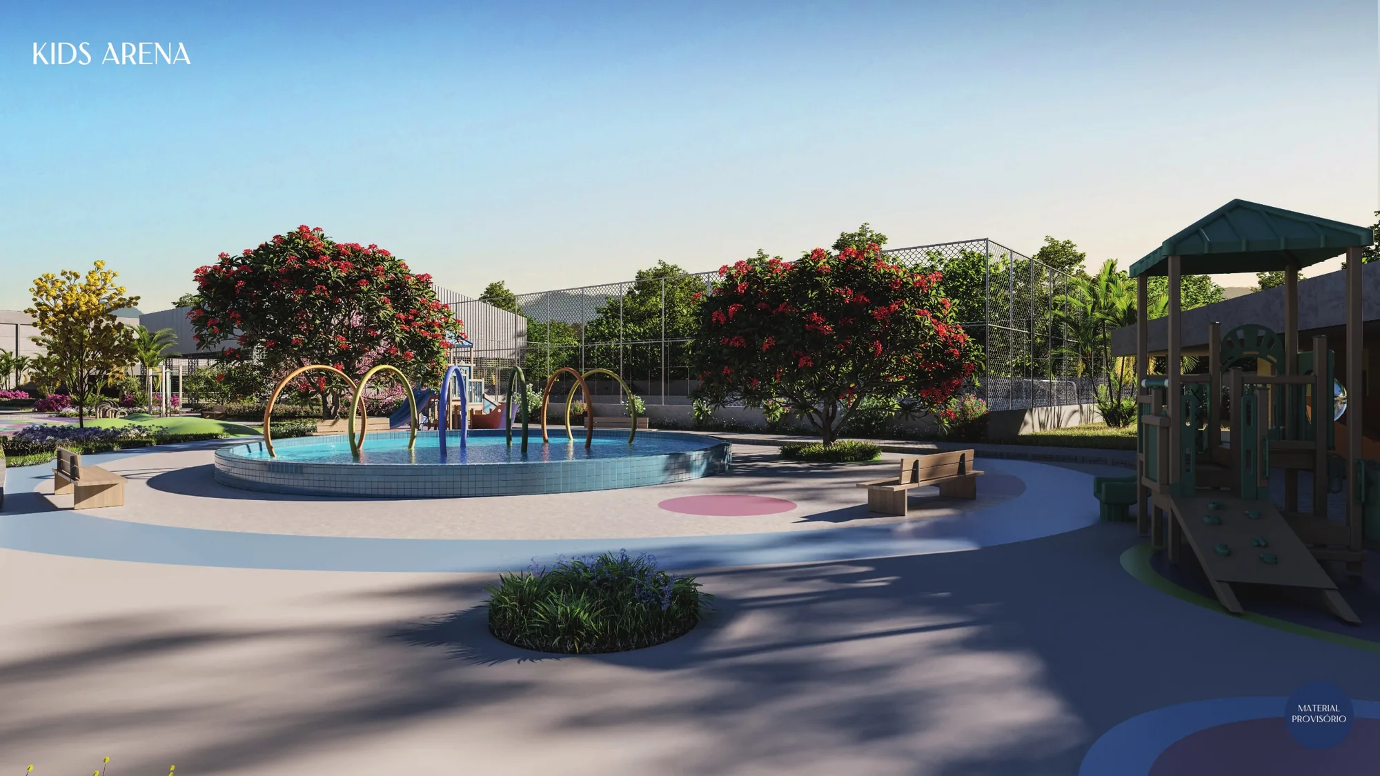 Kids Arena do Allegro Family Resort com praça molhada e playground para crianças