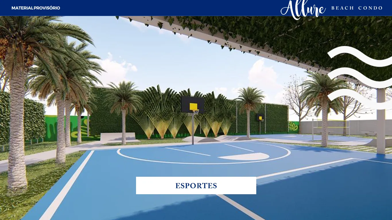 Quadra de streetball e poliesportiva do Allure Beach Condo