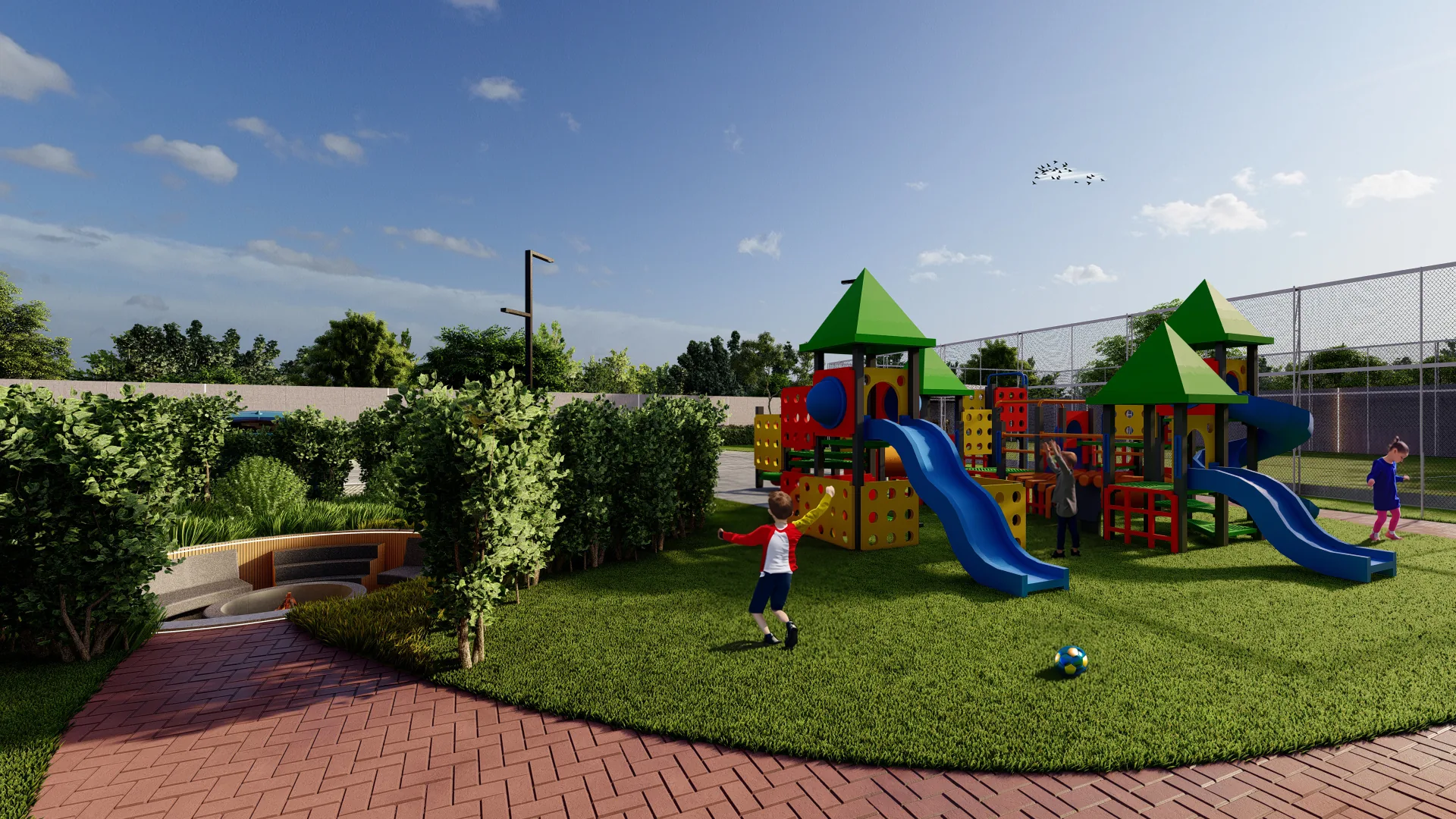 Playground e área de esportes do Amalfi Beach Residences em Xangri-Lá