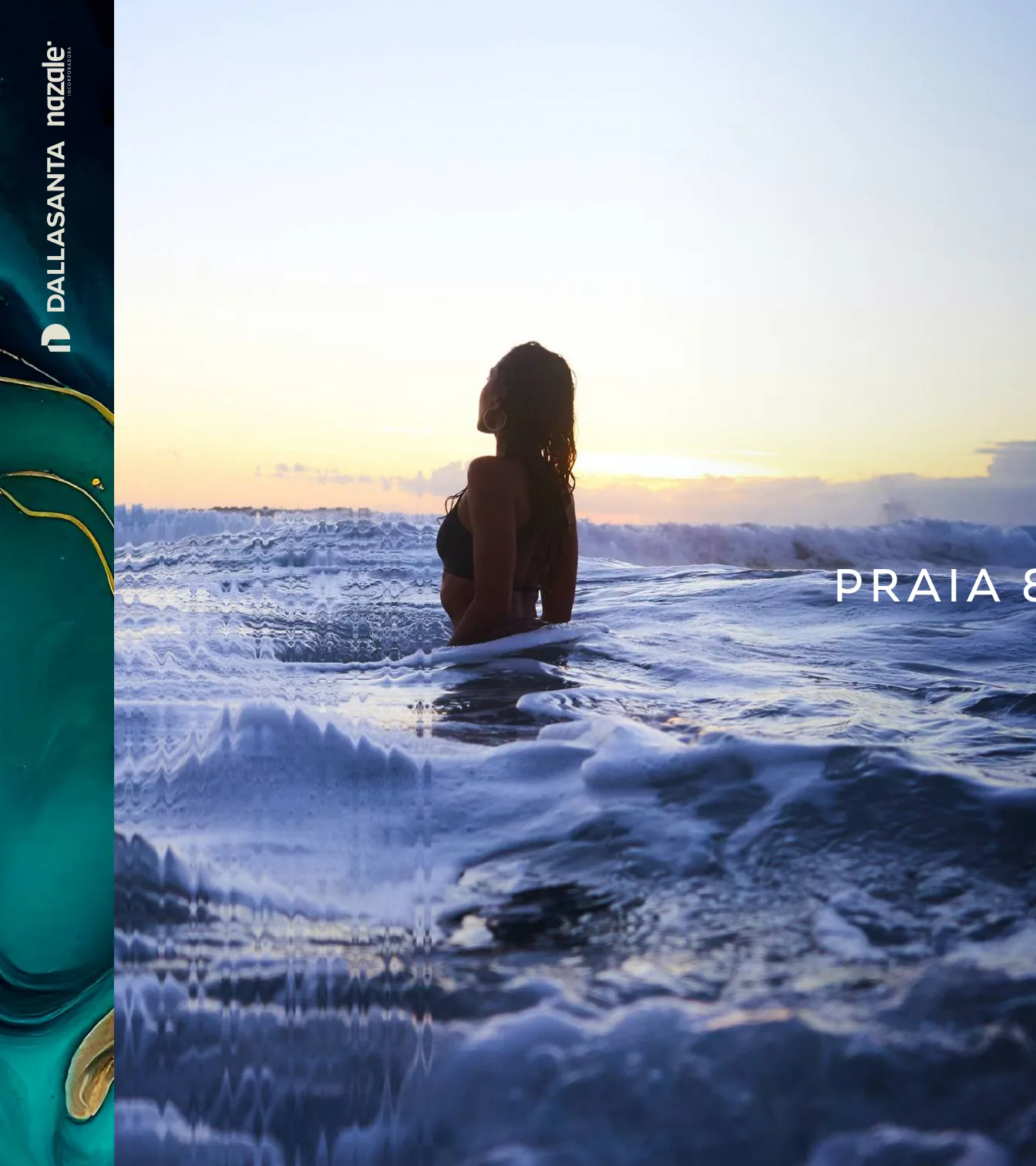 Mar de Atlântida ao amanhecer, lifestyle de praia do litoral norte