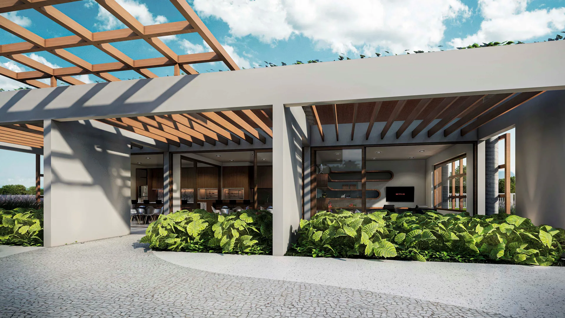 Lounge, games e estar do clube de La Marina Reserva