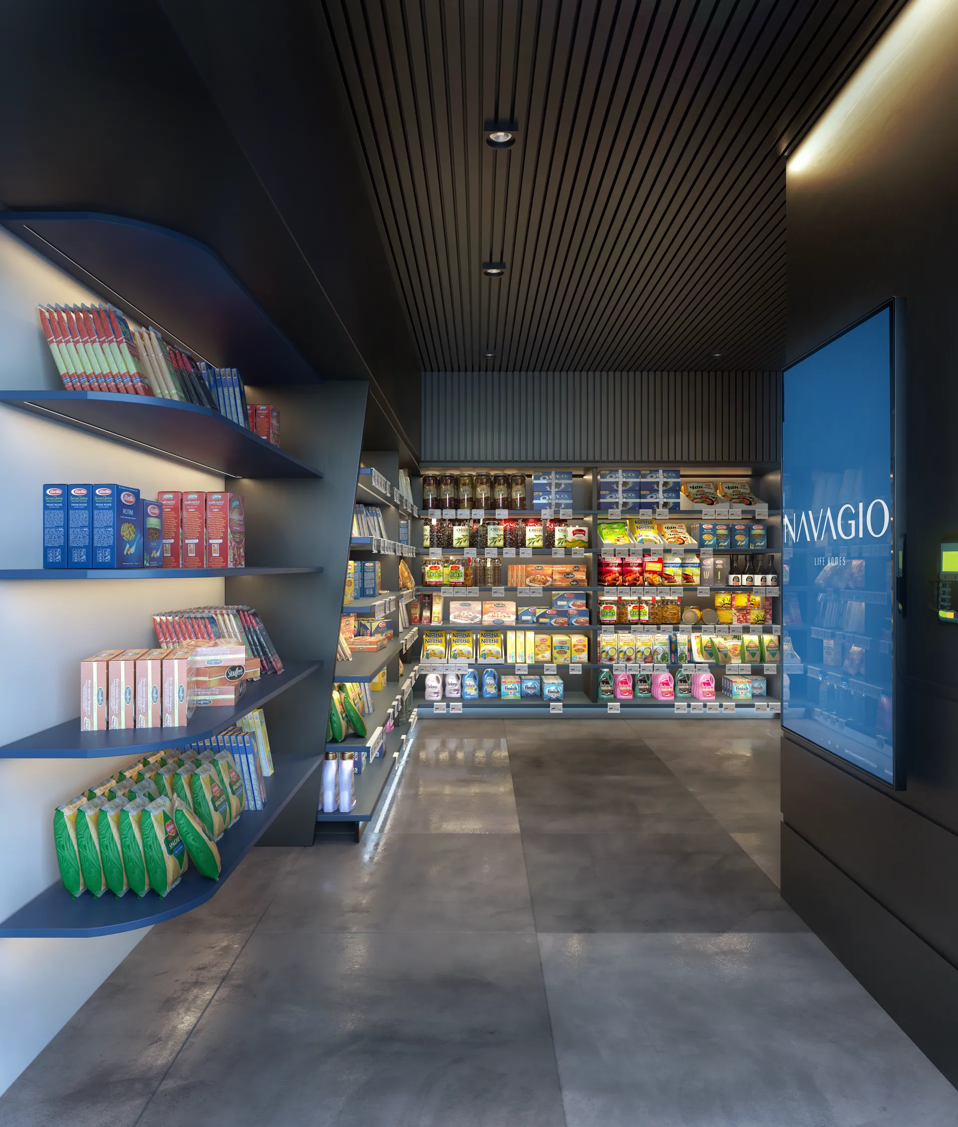 Market place interno do Navagio Life Homes