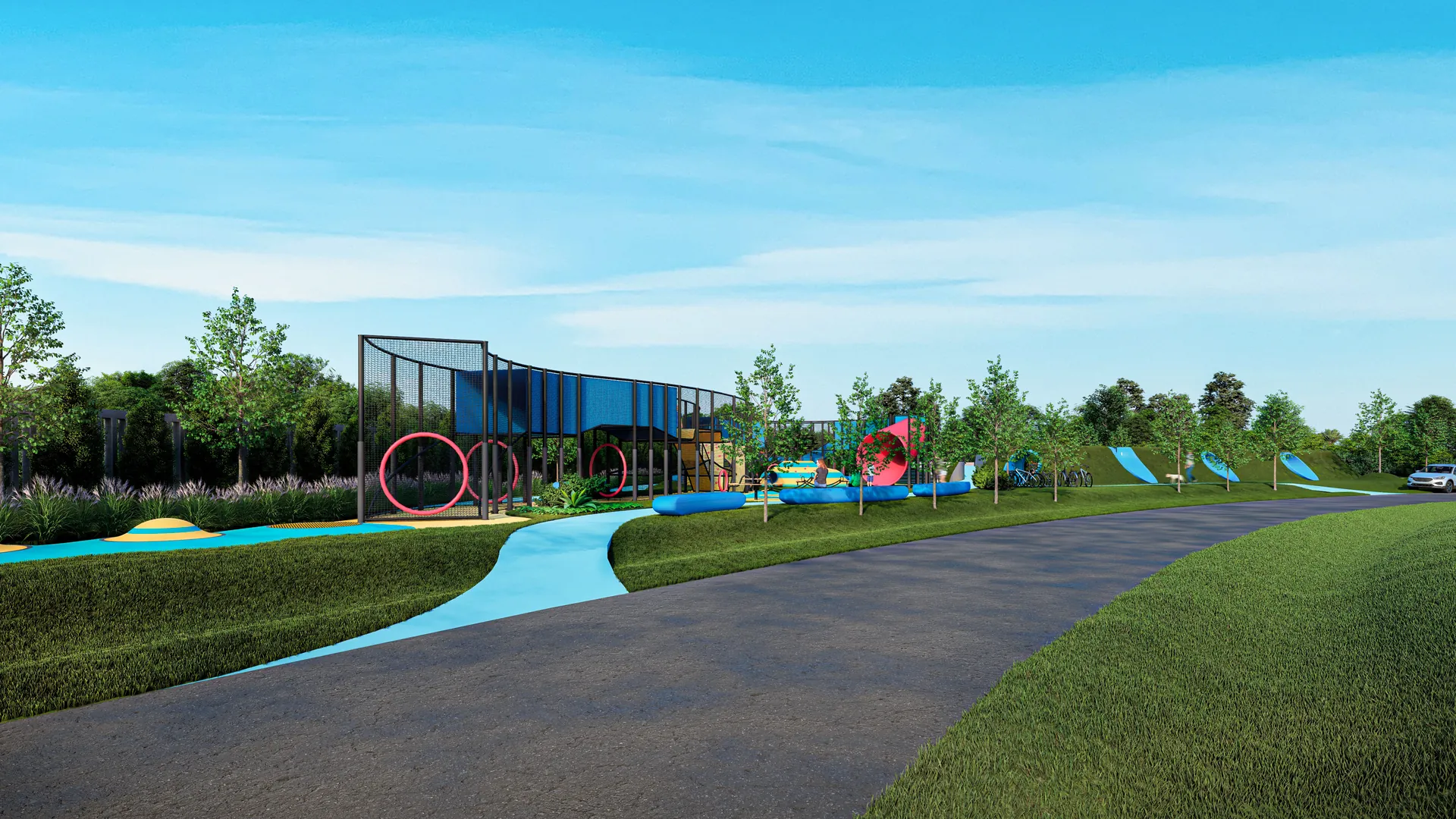 Playground e área kids ao ar livre do Occhi Marina Clube em Capão da Canoa