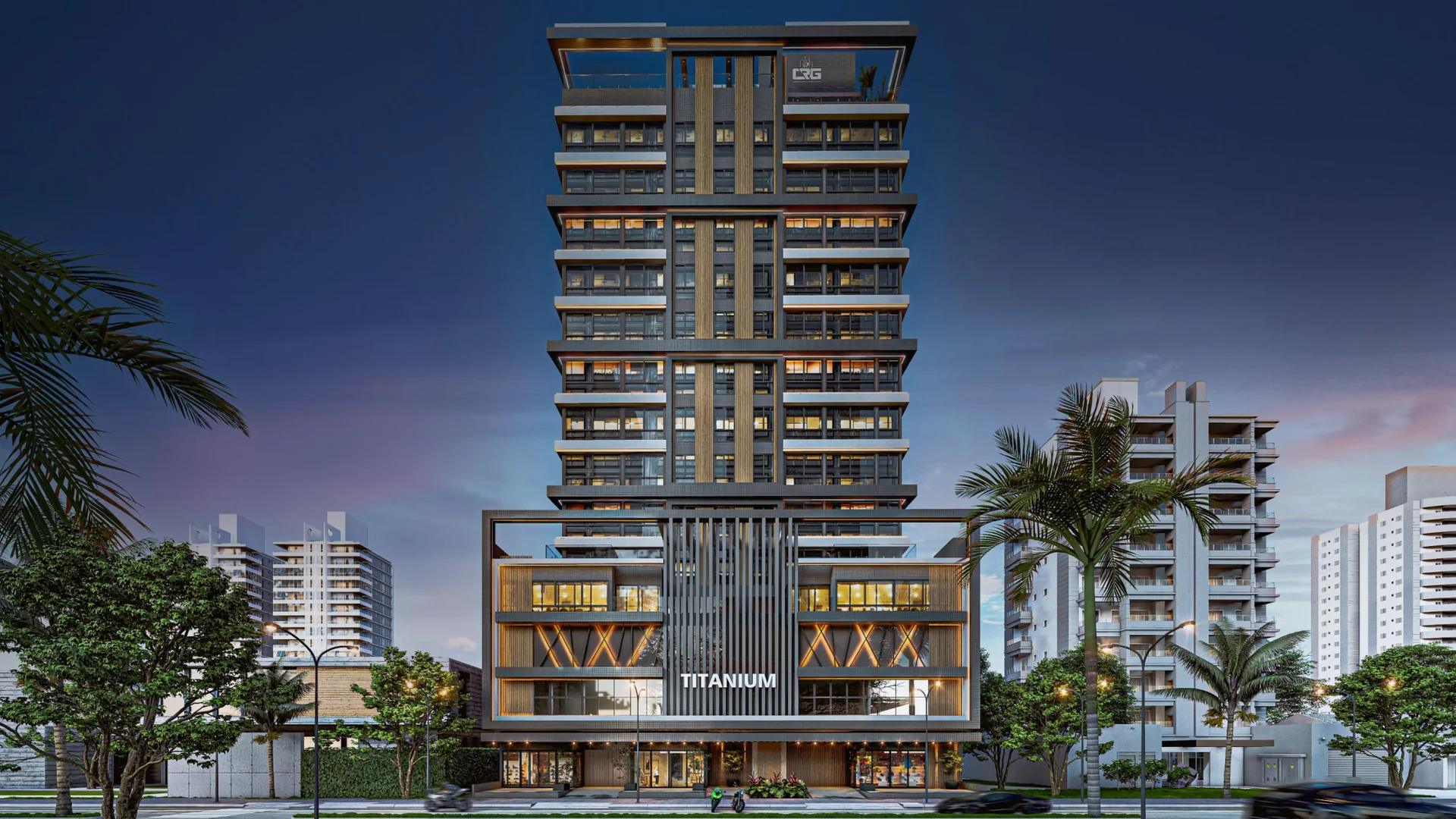 Fachada do Titanium Residence, condomínio vertical em Capão da Canoa