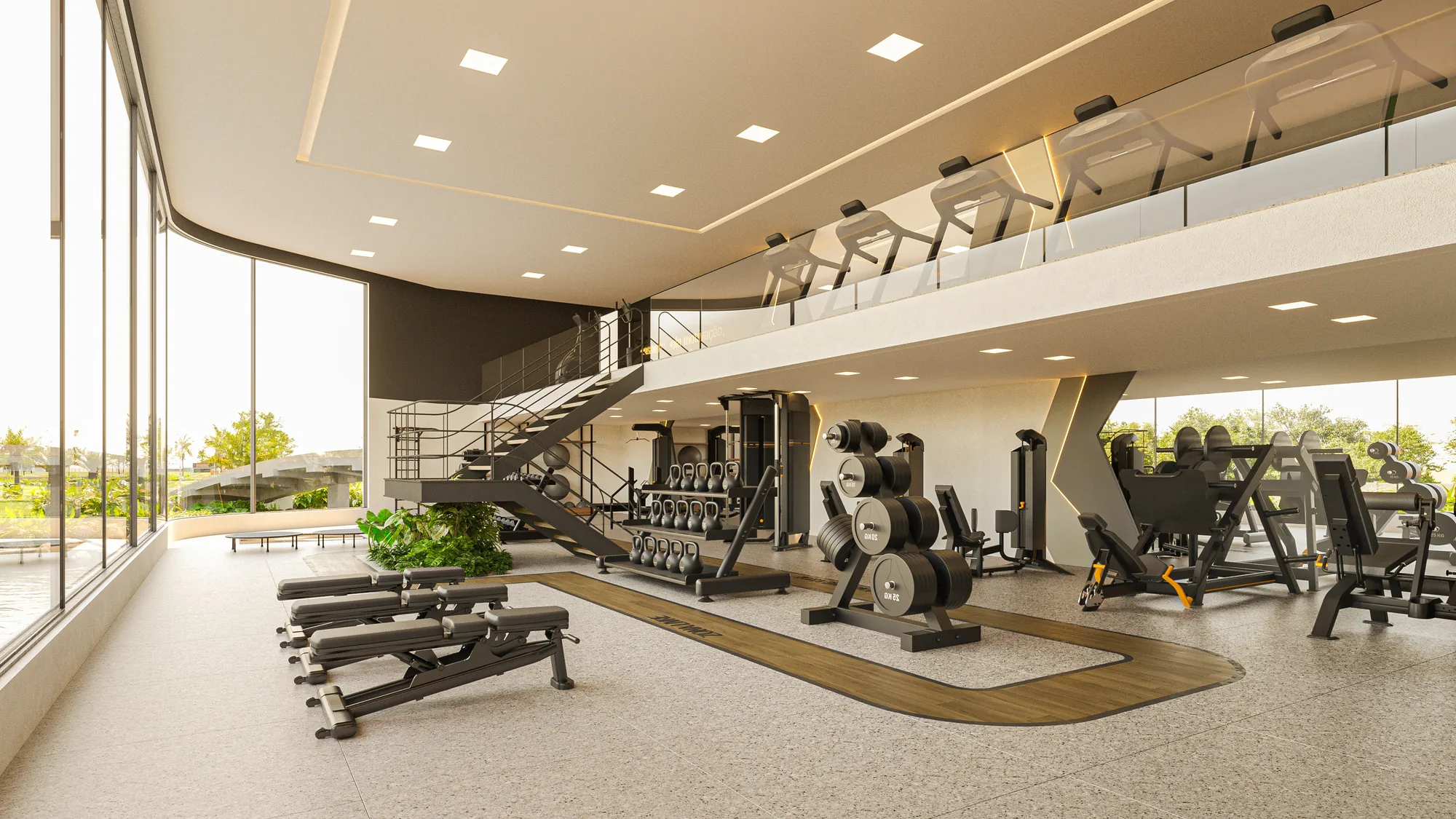 Academia com vista para o canal do Vivendas da Marina