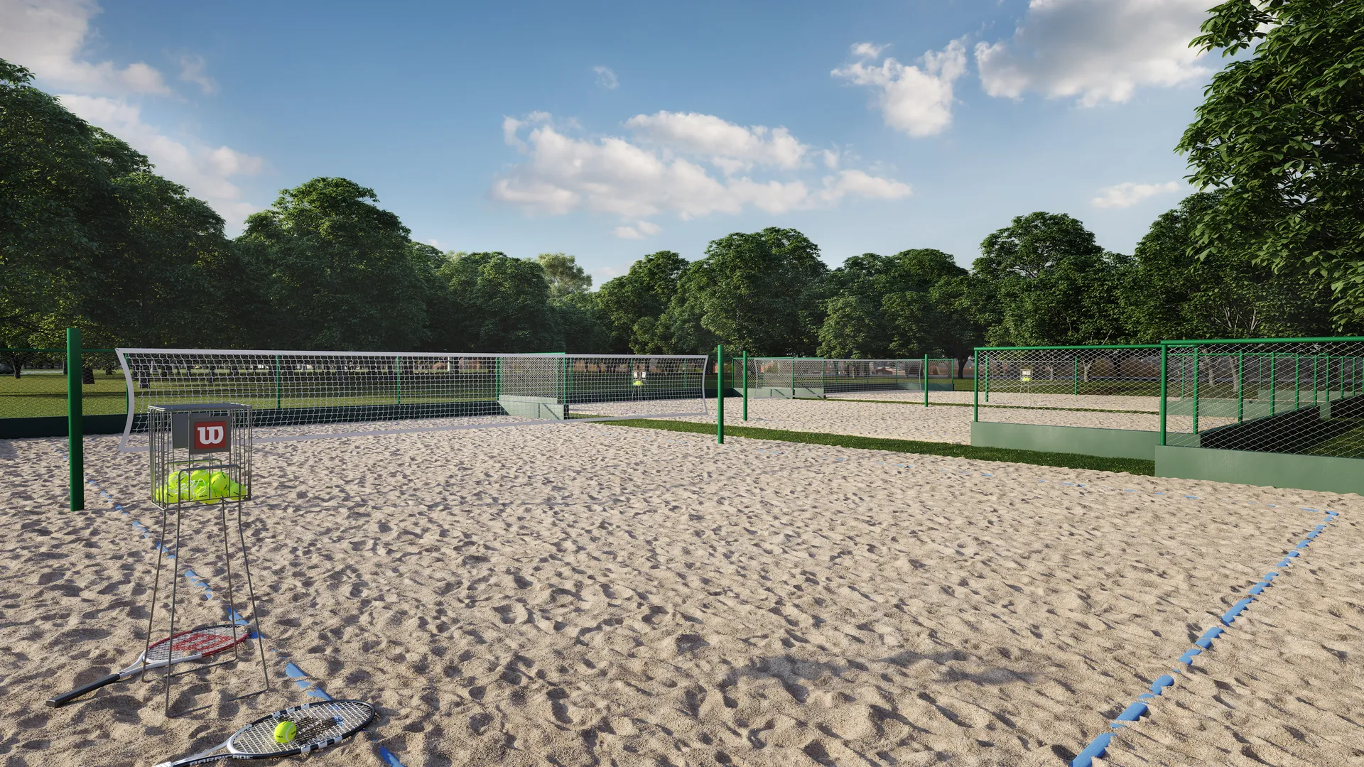Arena de beach tennis com arquibancada no VIZ Home Lake na Estrada do Mar, Capão da Canoa