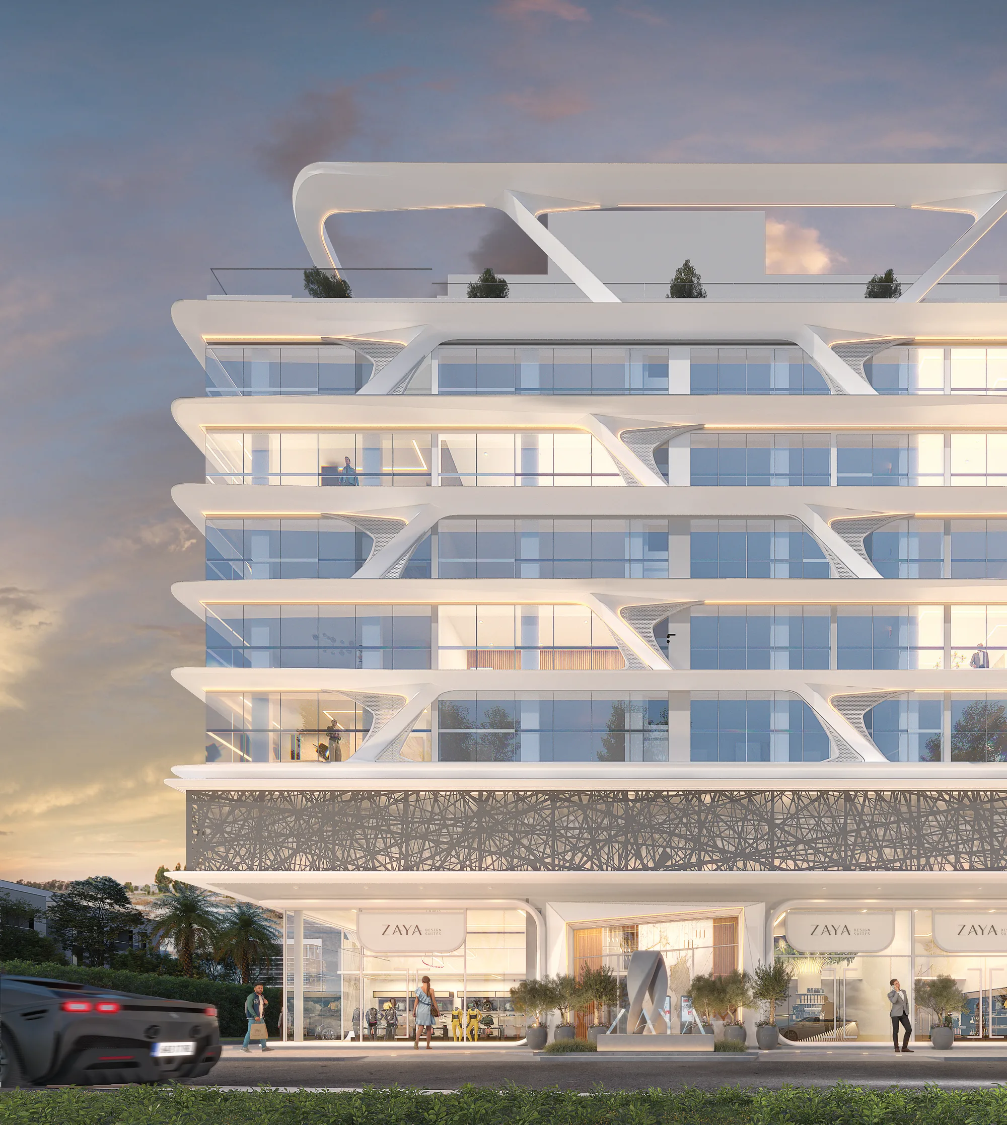 Fachada do ZAYA Design Suites, condomínio fechado em Atlântida